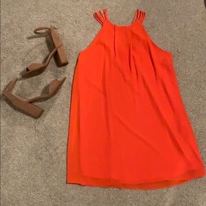 Orange mini dress